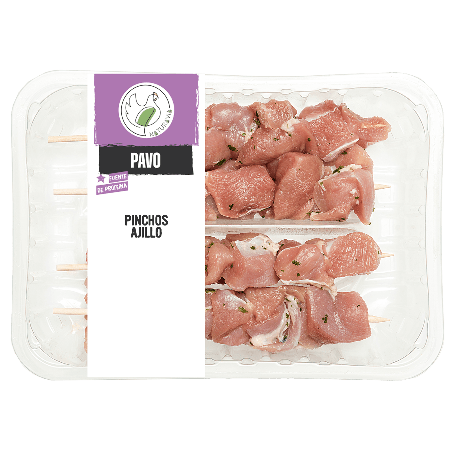 Pinchos de contramuslo ajillo