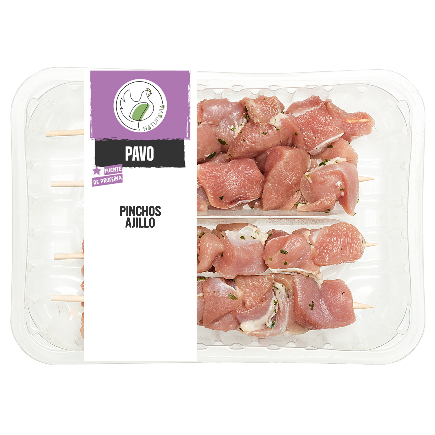 Pinchos de contramuslo ajillo